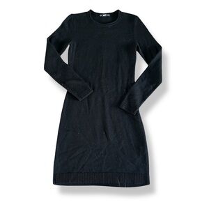 [Armani Exchange] Black Long Sleeve Sweater Dress